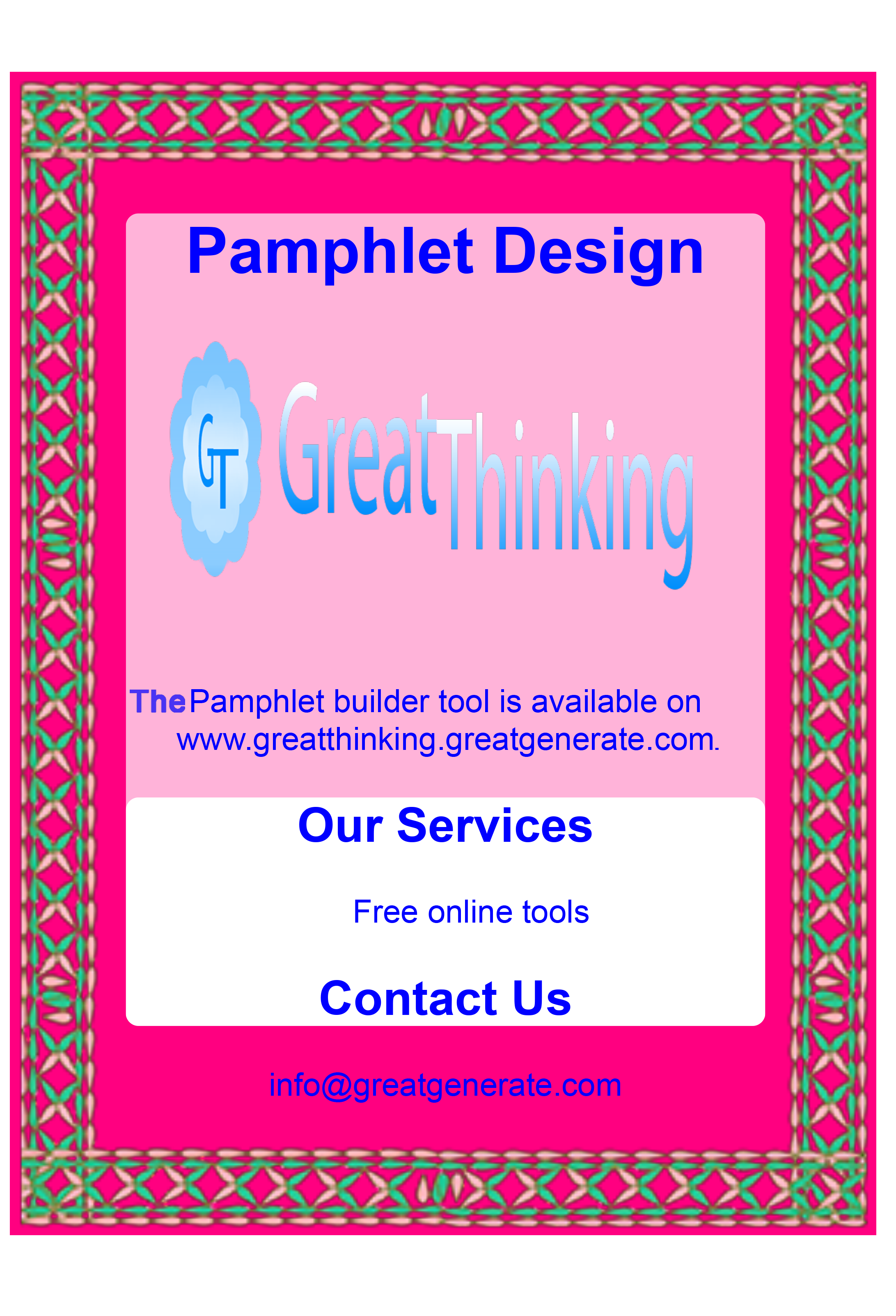 Free Pamphlet Maker Tool