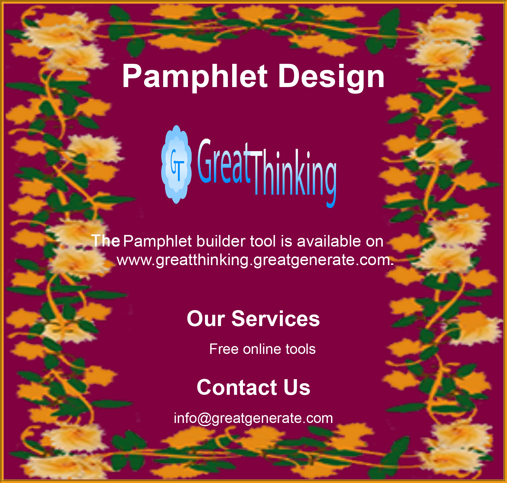Free Pamphlet Maker Tool