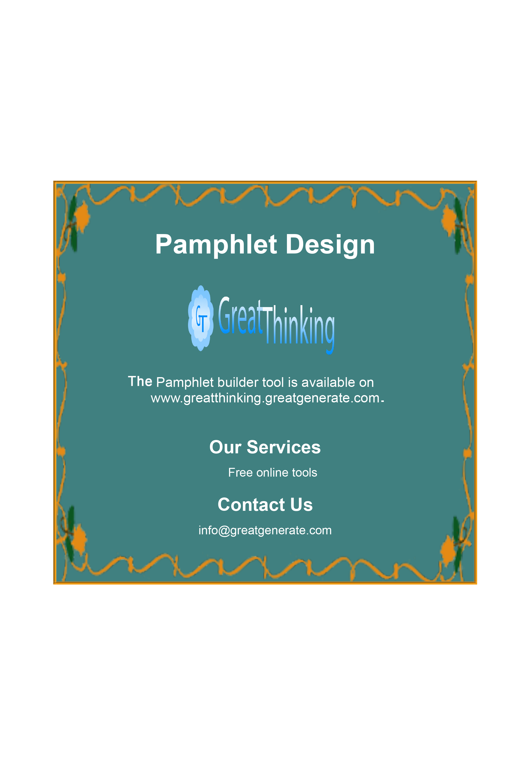 Free Pamphlet Maker Tool